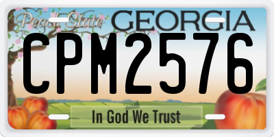 GA license plate CPM2576