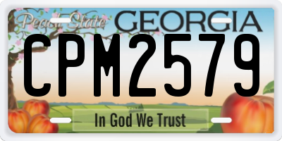 GA license plate CPM2579