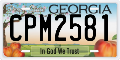 GA license plate CPM2581