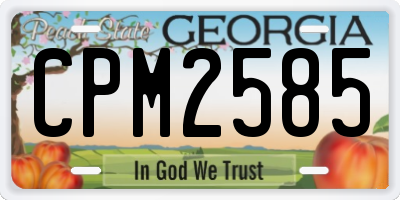 GA license plate CPM2585