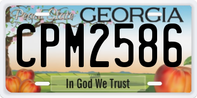 GA license plate CPM2586