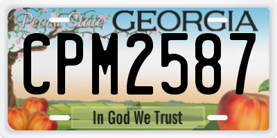 GA license plate CPM2587