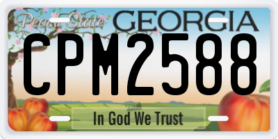 GA license plate CPM2588