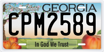 GA license plate CPM2589