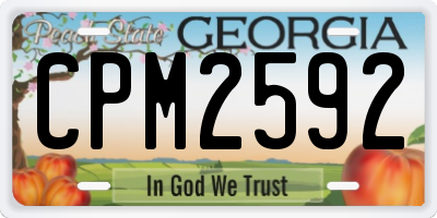 GA license plate CPM2592