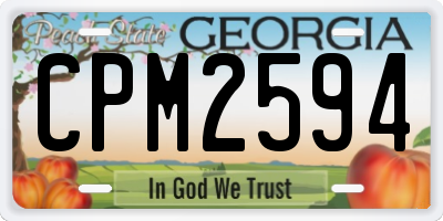 GA license plate CPM2594