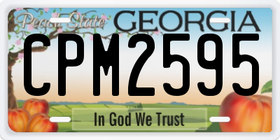 GA license plate CPM2595