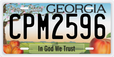 GA license plate CPM2596