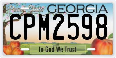 GA license plate CPM2598