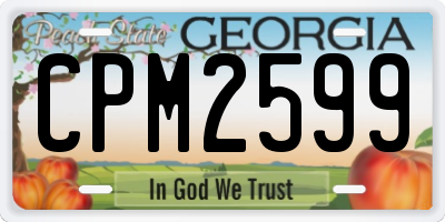 GA license plate CPM2599
