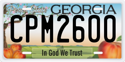 GA license plate CPM2600