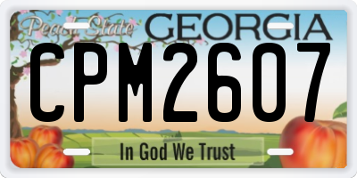 GA license plate CPM2607