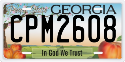 GA license plate CPM2608