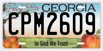 GA license plate CPM2609