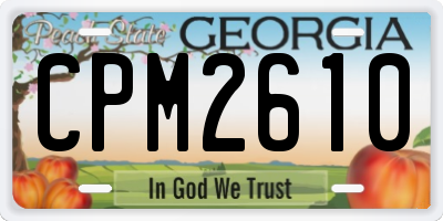 GA license plate CPM2610