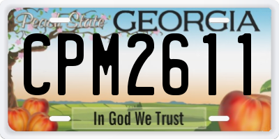 GA license plate CPM2611