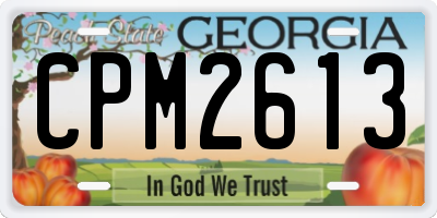 GA license plate CPM2613