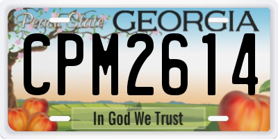 GA license plate CPM2614