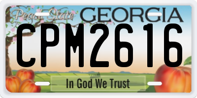 GA license plate CPM2616