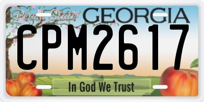 GA license plate CPM2617