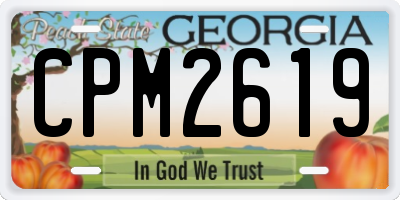 GA license plate CPM2619