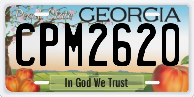 GA license plate CPM2620