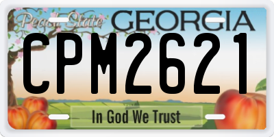 GA license plate CPM2621