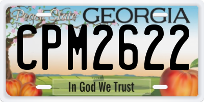 GA license plate CPM2622