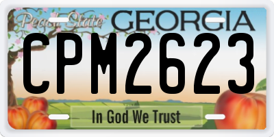GA license plate CPM2623