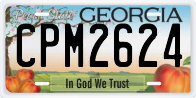 GA license plate CPM2624