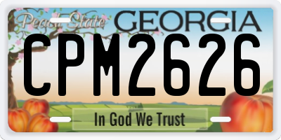 GA license plate CPM2626
