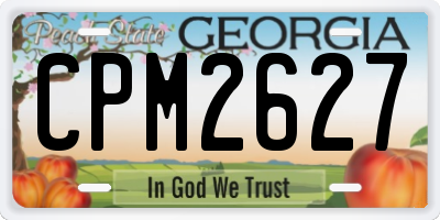 GA license plate CPM2627