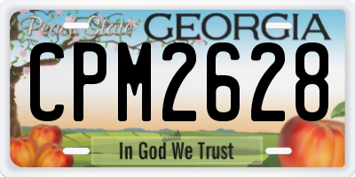 GA license plate CPM2628