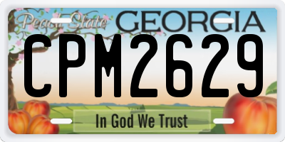 GA license plate CPM2629