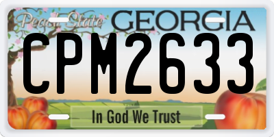 GA license plate CPM2633