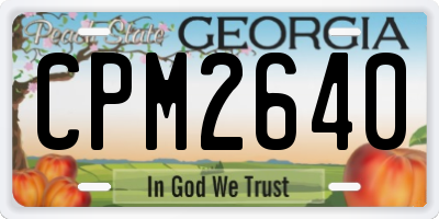 GA license plate CPM2640