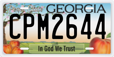 GA license plate CPM2644