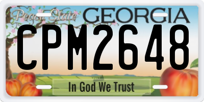 GA license plate CPM2648