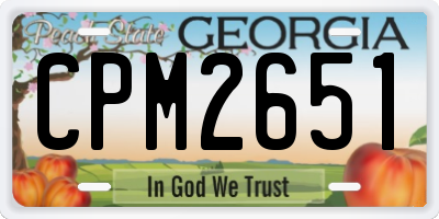 GA license plate CPM2651