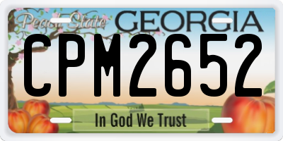GA license plate CPM2652