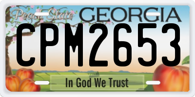 GA license plate CPM2653