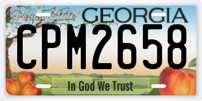 GA license plate CPM2658