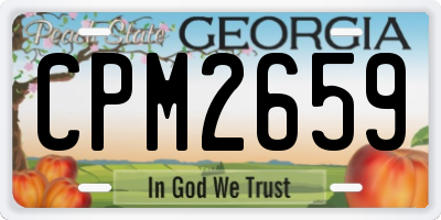 GA license plate CPM2659