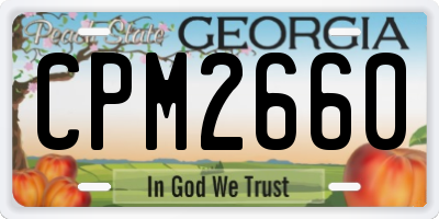 GA license plate CPM2660