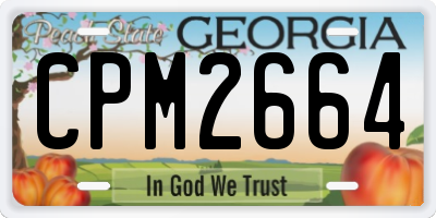 GA license plate CPM2664