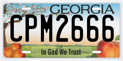 GA license plate CPM2666