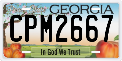GA license plate CPM2667