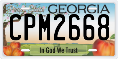 GA license plate CPM2668