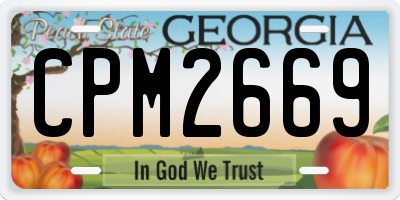 GA license plate CPM2669