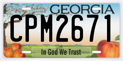 GA license plate CPM2671